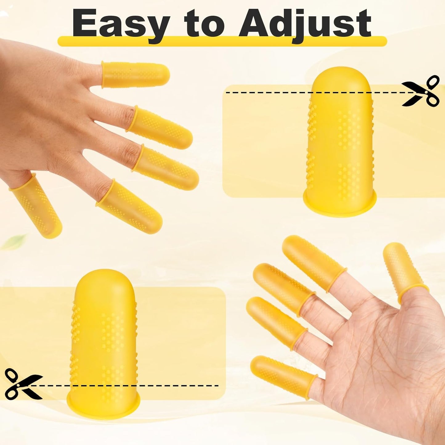 Skiennix Silicone Finger Protectors - 24 Pcs Rubber Tips for Hot Glue, Crafts & Writing | 3 Sizes Available