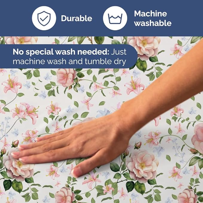 Floral Sheets - Pink Floral Rose Bed Sheet Set - 1 Flat, 1 Fitted & 2 Pillowcases w/ Deep Pockets - Comfy, Wrinkle & Fade Free Boho Botanical Bedding - Ultra-Soft, Breathable & Cooling - King Size New