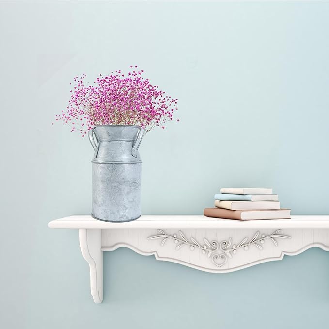 Wrought Iron Flower Vase, Vintage Metal Tin Bucket for Dried and Fresh Flowers, Decorative Centerpiece (7. 28 X 4. 33 X 3. 74 Inch)
