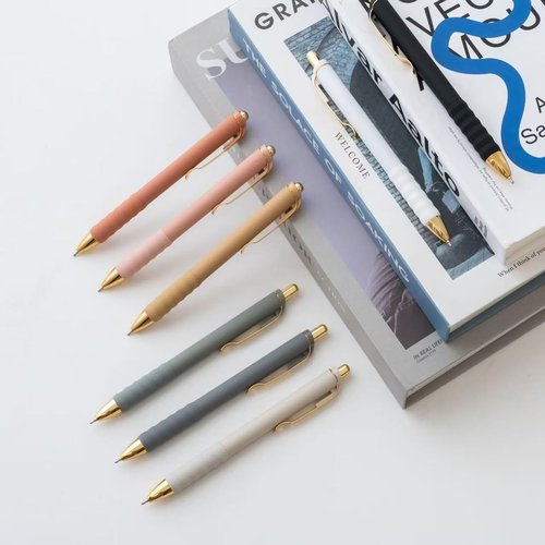 Linbsunne Ballpoint Pens - Black Medium Point 1mm with Super Soft Grip | 12-Pack for Men & Women