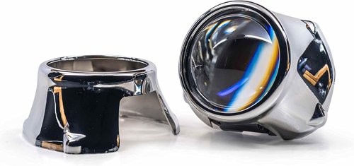 Morimoto 3Easy Projector Shroud - Chrome Finish Bezel with Mounting Clips for 3-Inch Retrofits