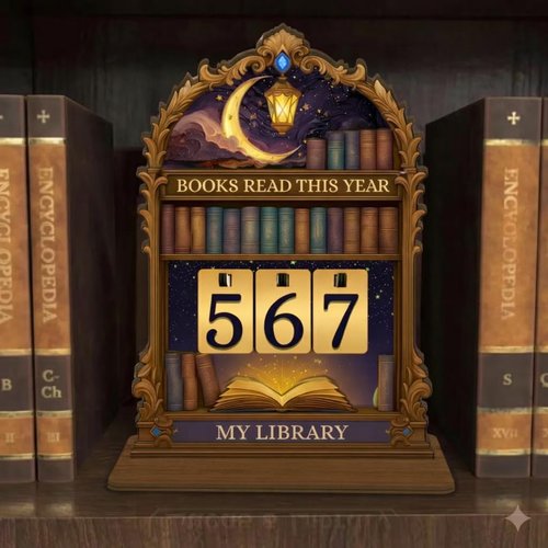 Books Read This Year Counter by Book Lovers | Perfect Gift for Women Readers - Reading Tracker Sign