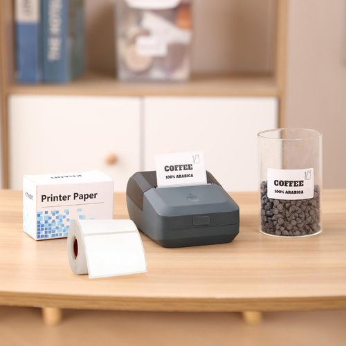 KNAON Thermal Sticker Labels - Waterproof & Oil-Proof Self-Adhesive | 2 Rolls (230 Labels Each) 1.97'' x 1.18''