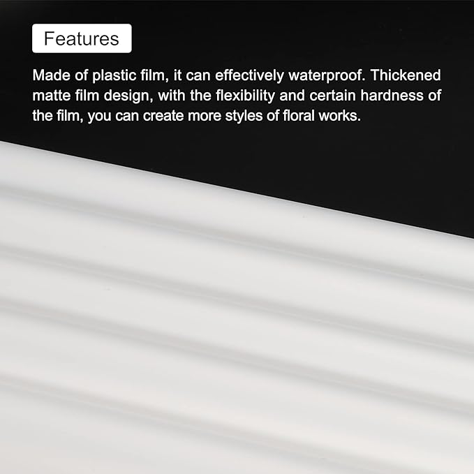 MECCANIXITY 20 Pcs Flower Wrapping Paper Pure White 22.8"x22.8" Waterproof for Florist Bouquet Supplies, DIY Crafts, Gift/Gift Box Packaging