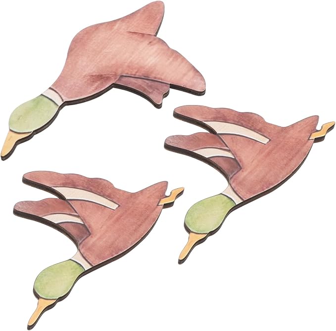 ULTECHNOVO 3pcs Wooden Flying Bird Wall Decor Set Rustic Bird Sculpture Wall Hanging for Living Room Home Decoration