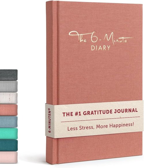 6-Minute Diary | Guided Gratitude Journal for Men & Women - Daily Self-Care Prompts for Positive Psychology