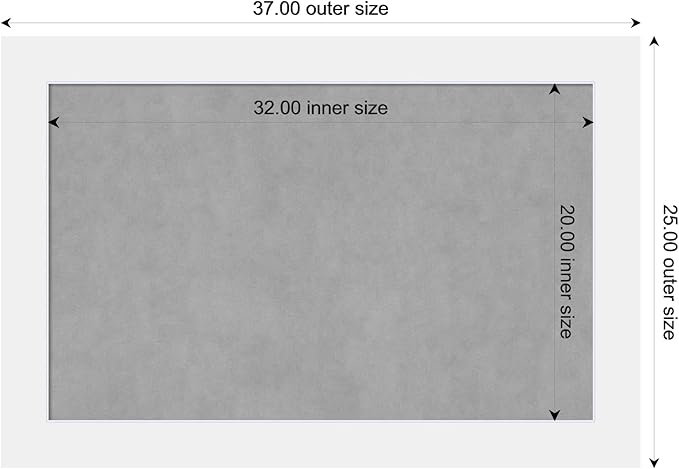 Amanti Art White Framed Magnetic Board 25x37 Large Vision Board for use with Magnets, 100% Metal Sheet to Display Items as Office Decor or for Home Organization in mudroom, Kitchen or Kids Room