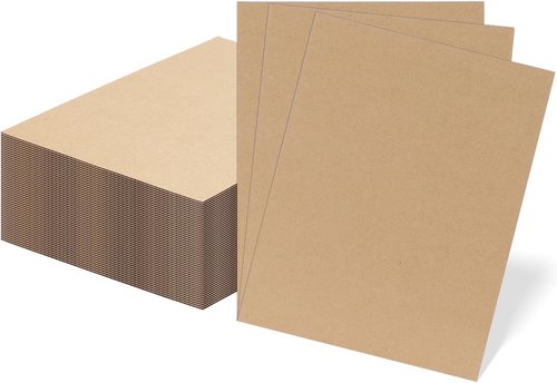 RLAVBL 50 Pack Corrugated Cardboard Sheets - 8.5x11 Flat Inserts for Shipping, Mailing & Crafts