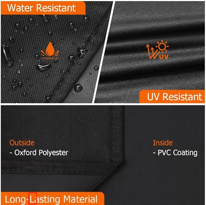 iCOVER 36 inch Griddle Cover for Blackstone, 600D Heavy Duty Waterproof Canvas Flat Top Gas Grill Covers for 36" Grills 1554 1825 for Weber 36” Griddles Camp Chef 600 with Support Pole