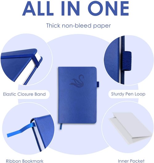 Elegant Password Book - Hardcover Organizer with Alphabetical Tabs & Back Pocket | 5.2" x 7.6" (Royal Blue)