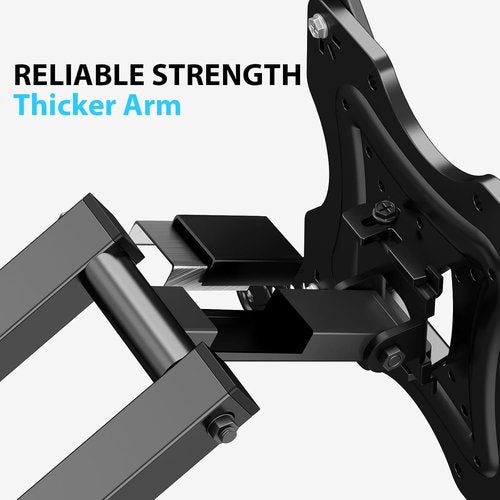 Gkyet Full Motion TV Wall Mount - Swivel & Tilt Articulating Arms for 19-55 Inch TVs | VESA 400x400mm, 66lbs Max