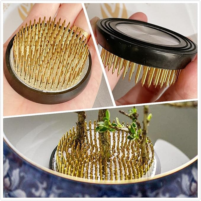 2.36inch Floral Frog Japanese Ikebana Kenzan Floristry Flower Pin Frog Holder with Rubber Base (2.36inch)