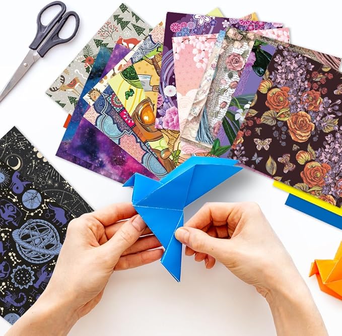 10 Different Packs Full Collection Origami Paper Kit 6 Inch Square Double Sided Color Vivid Colors Creation Easy Fold Paper Set Hand Crafts Paper Arts Creativity