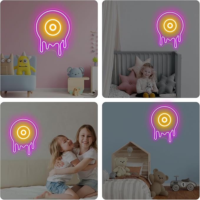 Melting Vinyl Record Led Neon Sign, Music Wall Décor, 90s theme party decoration, Vinyl record led-neon wall neon decor, Custom neon sign for Bedroom Home Bar Birthday Party Wedding Wall-Pink