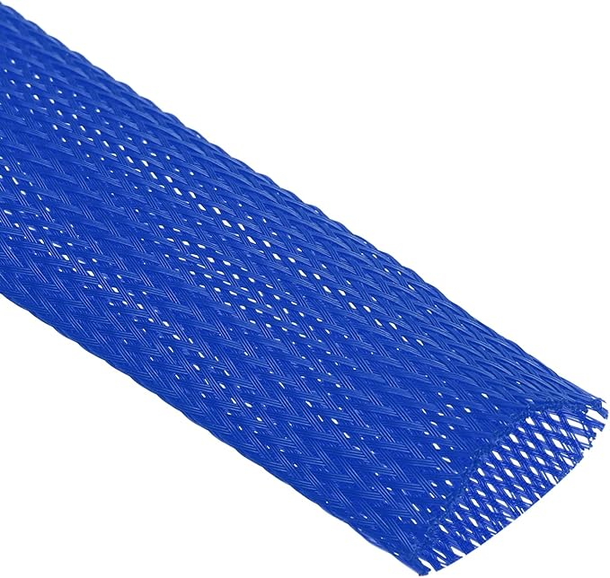 uxcell Expandable Sleeving,1 9/16-inch 10ft Cable Sleeve, Blue