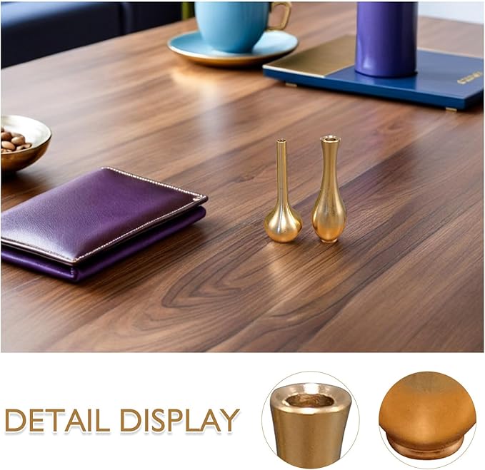PRETYZOOM 2pcs Brass Mini Vases Vintage Metal Desktop Ornaments Small Rustic Flower Holders Home Decoration