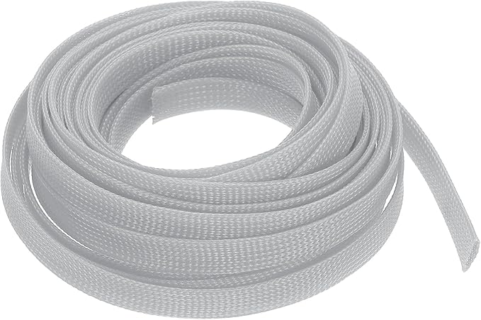 uxcell PET Expandable Sleeving 25ft 1/2" Gray Cable Management Sleeve Cord Organizer for Wrap Protect Cable