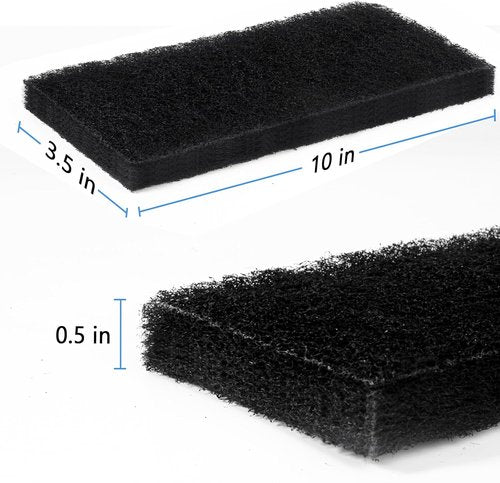 Liter-R Activated Carbon Filters - Perfect Replacement for 3.5x10x0.5 Inch | 8-Pack
