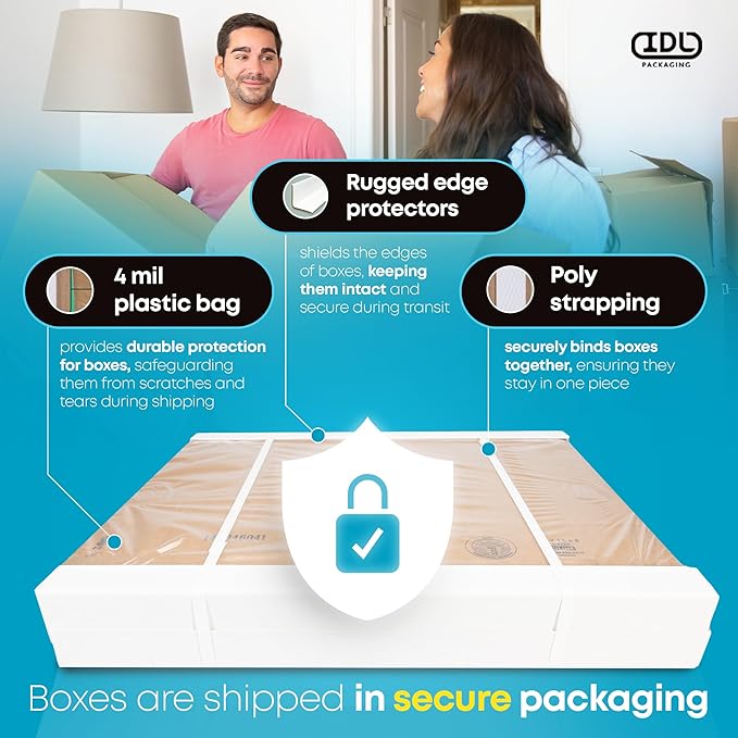 Small Moving & Shipping Boxes 8 x 8 x 12 inches (5-Pack) - Extra Strength 200 lb vs Regular - Corrugated Packing Boxes for USPS/FEDEX - Cardboard Shipping Box - Package Box by IDL Packaging