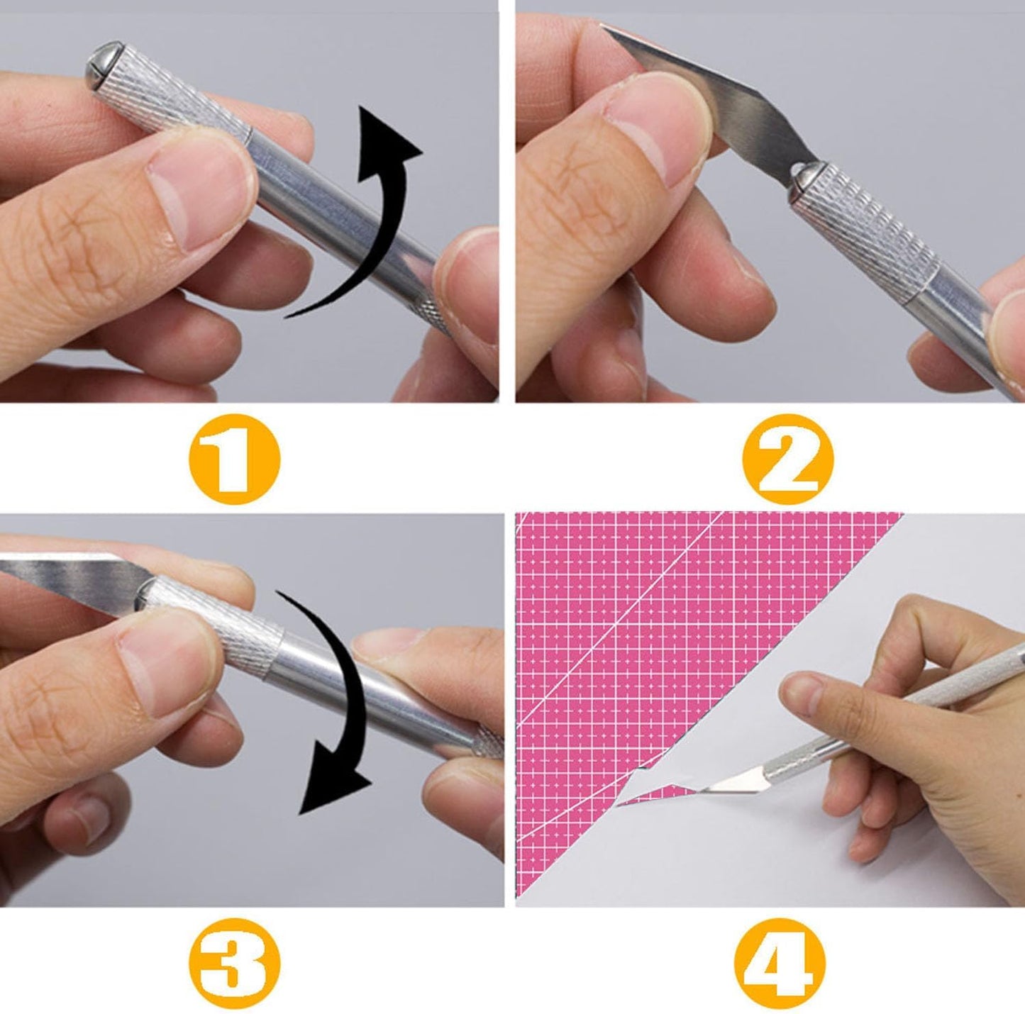 Skiennix Self-Healing Sewing Mat - Precision Craft Knife Kit for DIY Art & Scrapbooking | A4 Size (Pink)
