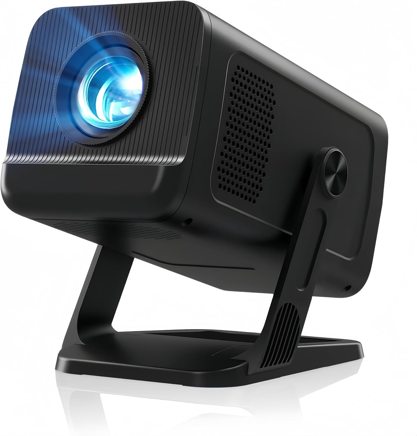VisualCube Mini Projector - 1080P 4K WiFi 6 & Bluetooth 5.4 | Portable Outdoor Projector, Black
