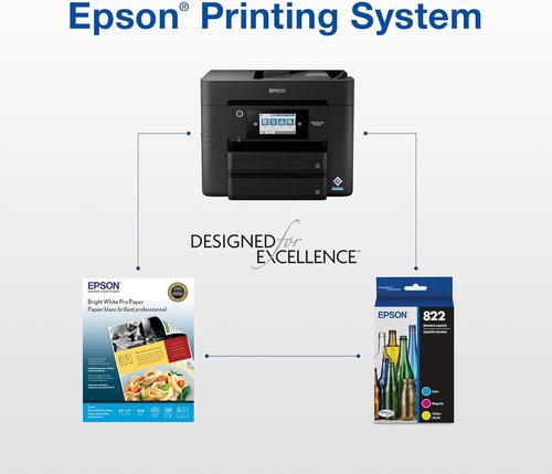 EPSON 822 DURABrite Ultra High Capacity Black Ink Cartridge - Compatible with WorkForce Pro WF-3820, 3823, 4820, 4830, 4833, 4834