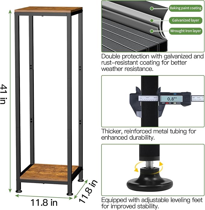Lilybud--lily Plant Stand Indoor, 41'' Extra Tall Wood Plant Stands Heavy Duty Pedestal Stand for Indoor Outdoor, Modern Corner Flower Stand for Patio, Living Room, Balcony