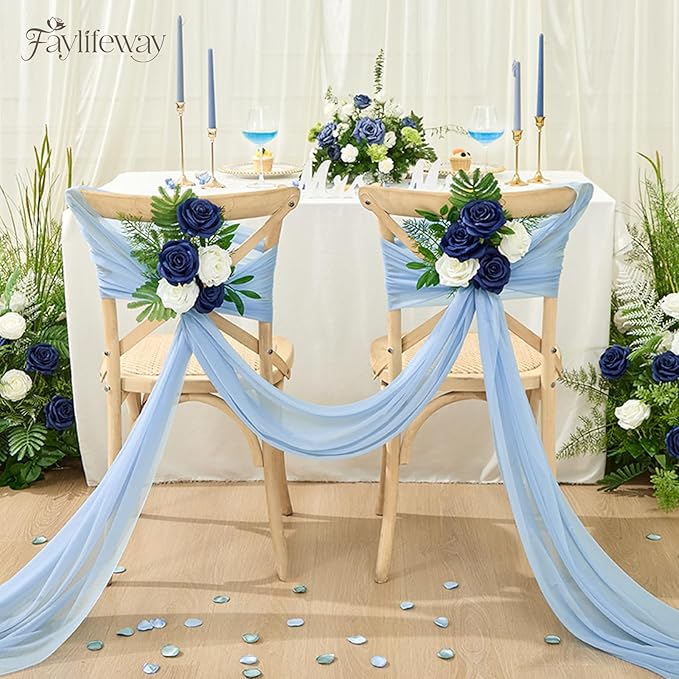 20PCS Artificial Dusty Blue Roses, 3.9'' Silk Flower Head Fake Blue Rose with Long Stems, Realistic Faux Roses Bouquet for Mother's Day DIY Wedding Home Party Office Decoration