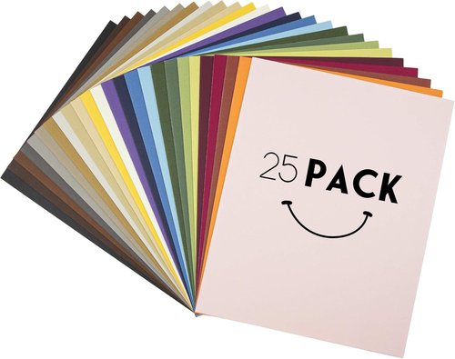 Golden State Art | Pack of 25 Acid-Free 16x20 Multicolor Uncut Mat Boards for Photos & Frames