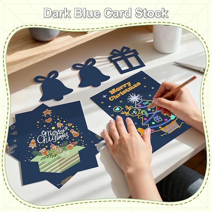 40 Sheets Cardstock 8.5x11, 65lb Darkblue Card Stock, Construction Paper, 180gsm Thick Printer Paper for Printing, Painting, Card Making, Kids School Supplies,Party Decorations