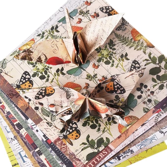 Origami Paper Kit Dobule Sided 100 Sheets 100 Colors 6 Inch Japanese Chiyo Square Easy Fold Arts Crafts DIY Handwork Origami Papers Coffee Newspapers