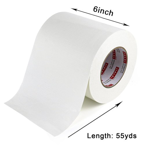 JIALAI HOME Heavy Duty White Duct Tape - Waterproof & UV Resistant | 6 Inch x 55 Yards (164 Ft) for Crafts & Repairs