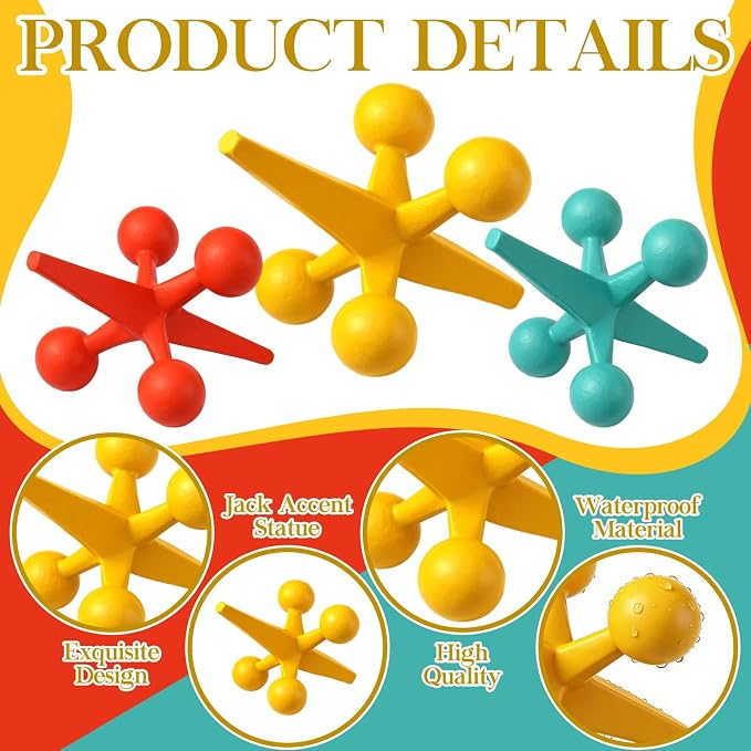 AceOrbit 3 Pcs Mid Century Modern Decor Cast Iron Jack Figurine Set Medieval Table Decor Orange Blue Yellow Cast Iron Jack Ornaments for Home Office Living Room Cabinets Bookshelves Desktop Decoration