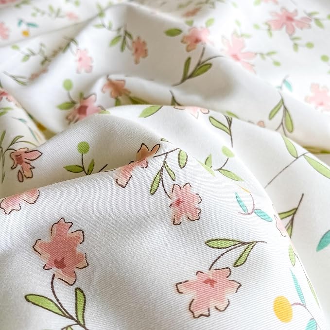 LifeTB Garden Style Pink Floral Comforter Set Full Size All Season Chic Floral Farmhouse Bedding Comforter with 2 Pillowcases Vintage Botanical Comforter Set Fluffy Cozy Comforter for Girls Women