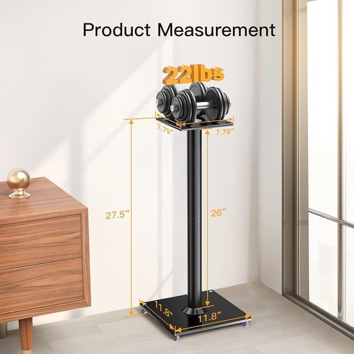 Perlegear Universal Speaker Stands - 28-Inch Floor Stands for Surround Sound Up to 22lbs | Cable Management Included, 1 Pair