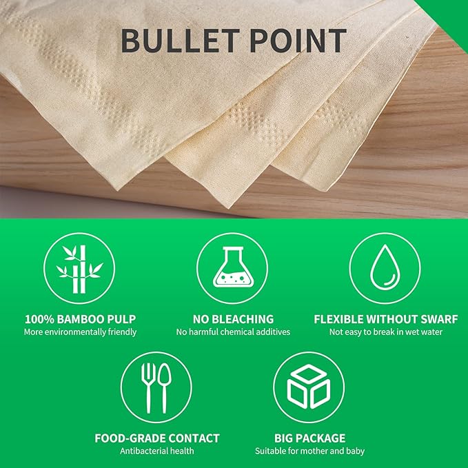 Soft Durable Bamboo Facial Tissues - 3 Ply Natural Unbleached Facial Paper Dry or Wet Use 12 Packs（134 Tissue per Pack, 1608 Tissues Total）