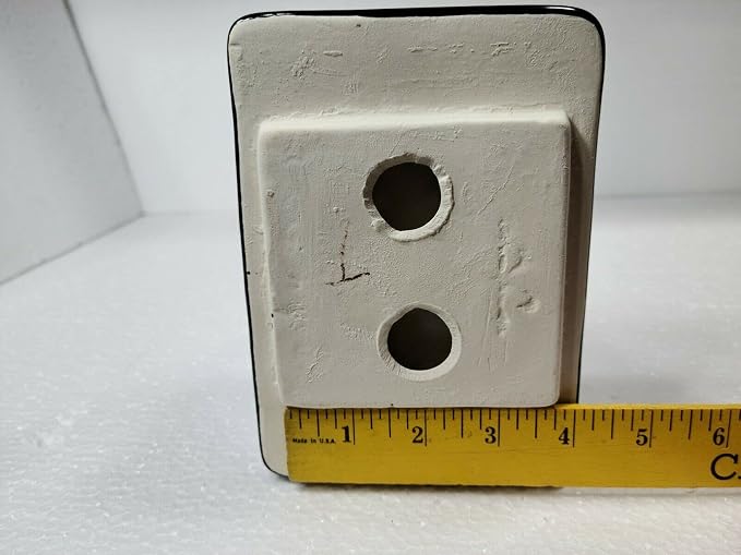 Black Ceramic Tile Shower Soap Dish Tray Bathtub Vintage Mid Century Modern Vintage Retro