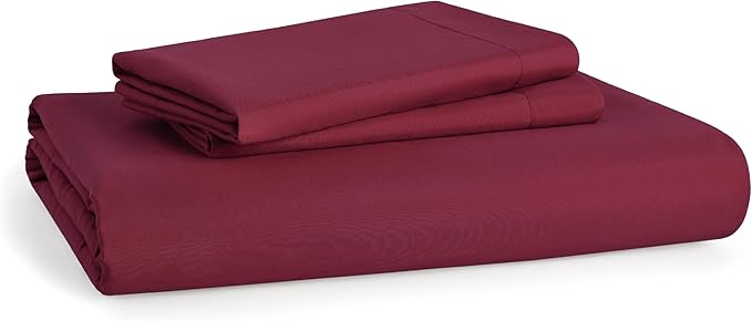 Bedsure Duvet Cover King Size - Soft Double Brushed Bedding Set for Kids & Adults, Zipper Closure, 3 Pieces, Includes 1 Duvet Cover (104"x90") & 2 Pillow Shams, NO Comforter, Burgundy