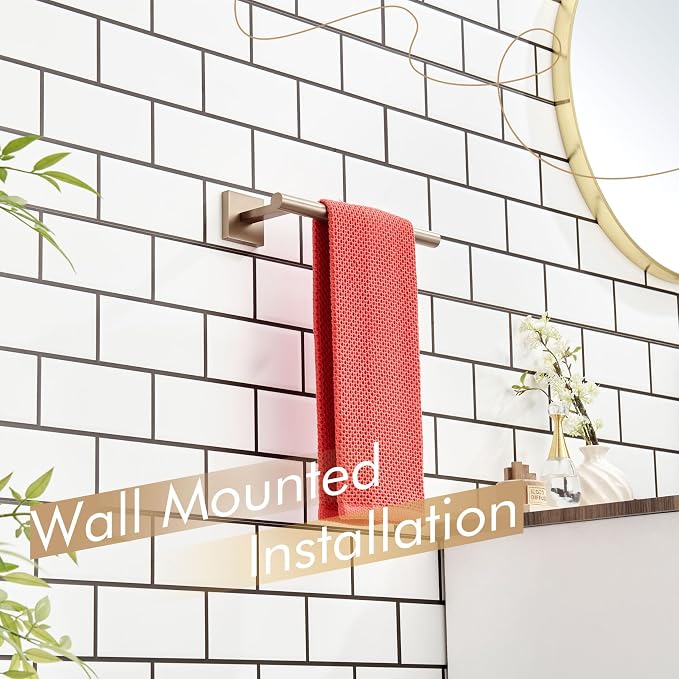 KOKOSIRI Bathroom Towel Bar Hand Towel Holders Wall Mount Toilet Kitchen Cabinet Paper Holder Stainless Steel Bath Hardware Champagne Bronze, B3008CPG