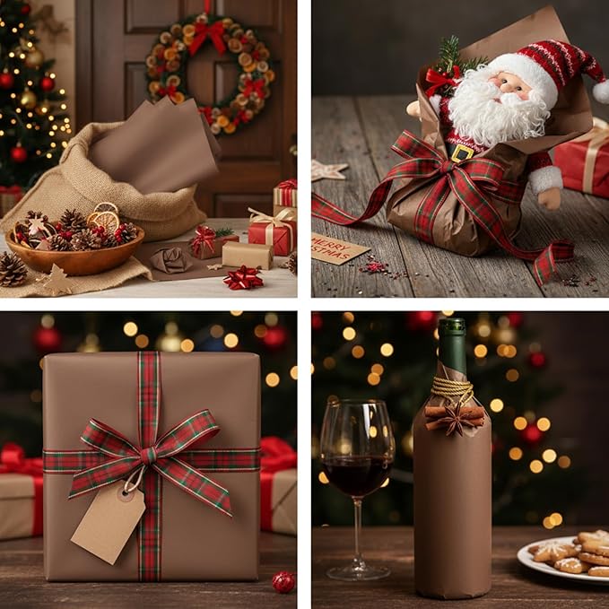 Qilery 500 Sheets Brown Tissue Paper Bulk 15 x 20 Inch Chocolate Brown Wrapping Paper for Gift Bags Acid Free Retro Tissue for Christmas Craft Supplies, Bouquet, Garlands, Forming Pompoms, Party Decor