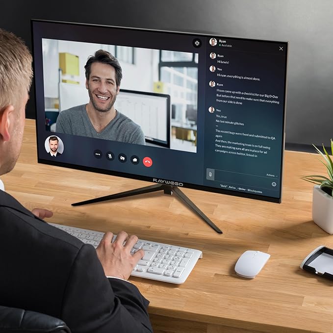 27 inch Gaming Monitor 100Hz Computer Monitor Built-in Speakers Full HD 1920 x 1080P with HDMI DP Interface Eye Care Frameless with 3-Side Virtually Borderless Design VESA（100 x 100mm）