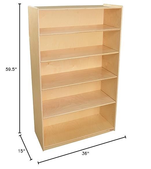 Wood Designs Bookshelf with Adjustable Shelves, 59-1/2"H