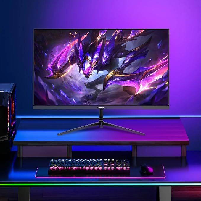 Gawfolk 27 inch IPS 2K QHD(2560×1440) PC Screen,320Hz Gaming Computer Monitor, 1ms Without Bezel, FreeSync,120% sRGB, HDMI2.0、DisplayPort, 75 * 75MM Wall Mount Compatible - Black