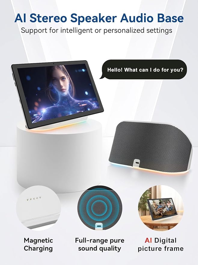 2025 Upgraded Android Tablet with Charging Speaker Dock, 2 Years Protection, Octa-Core CPU, 14GB+64GB Storage with 1TB Expansion, WiFi 6, BT5.3, Google Tablet, US Version