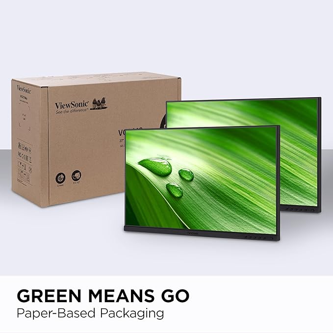 ViewSonic VG2448A-2_H2 24 Inch Dual Pack Head-Only 1080p IPS Monitor with Ultra-Thin Bezels, HDMI, DisplayPort, USB, and VGA for Home and Office,Black