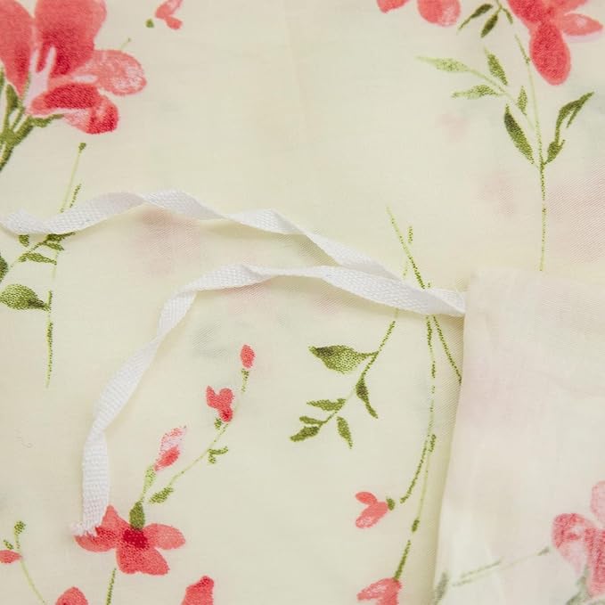 Boho Floral Duvet Cover Twin XL Soft Cotton Pink Floral Bedding Set Chic Garden Style Cute Flower Pattern Duvet Cover Vintage Floral Botanical Comforter Cover 1 Twin XL Duvet Cover with 2 Pillowcases