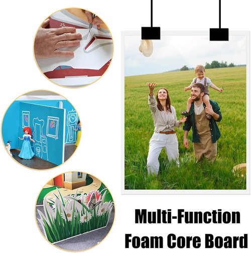 EPHECH Foam Board - 30 Pack White 12" x 16.5" | 3/16" Thick Polystyrene Sheets for Art & Crafts