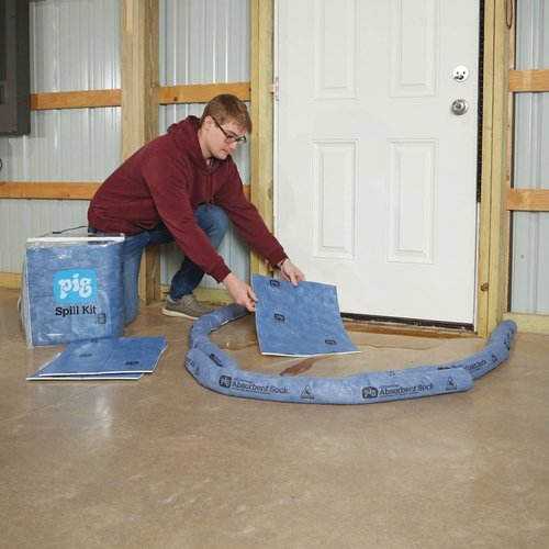 PIG Water Absorbing Kit - 10-Gallon Absorbency | Blue Color - PM50491
