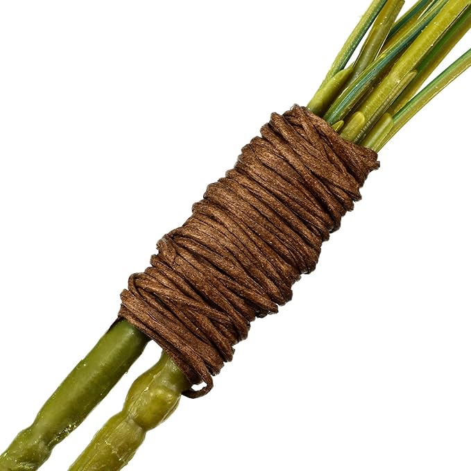 Syhood 673 Feet Floral Vine Bind Wire Rustic Wrapping Wire for Flower Bouquets(Brown)