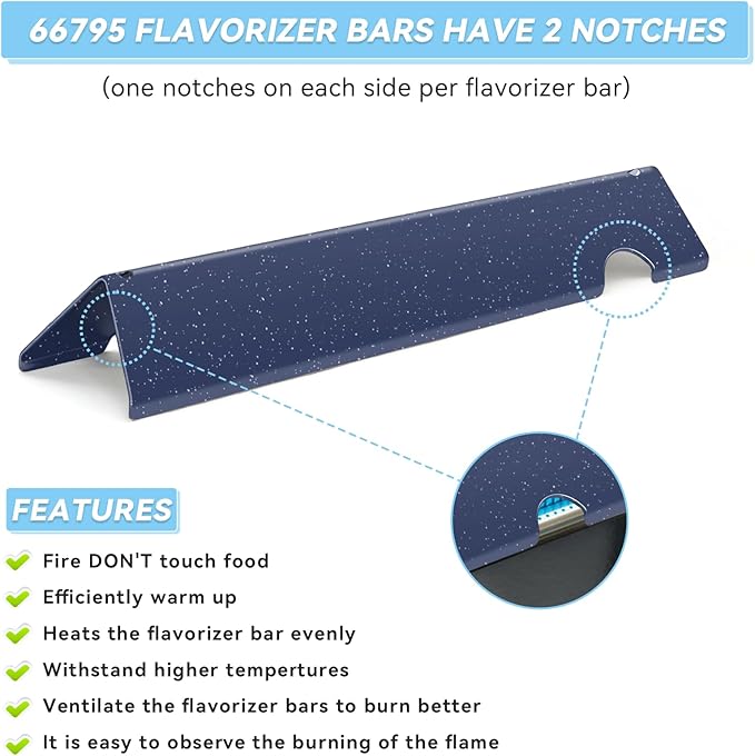 17" Flavorizer Bars for Weber Genesis II Grill Parts GS4 Genesis II/II LX 300 Series Genesis II E-310 E-315 E-335 LX E-340 Heat Plates Replacements for 66795 Porcelain Steel Flavor Bars, 5 Pack